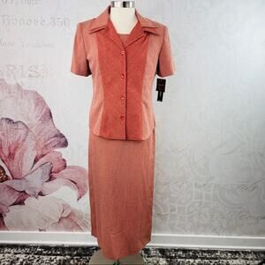 Melissa Harper 2 piece set dress and top jacket Vintage Size 8 NWT